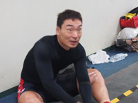 戦い終わって写真