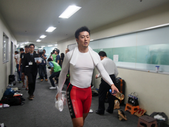 戦い終わって写真